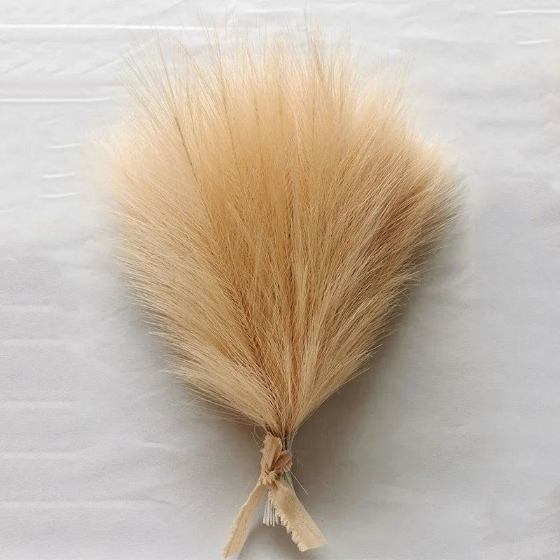 Artificial Pampas Grass Bouquet โ 10PCS Boho Reed Stems for Home Decor, Wedding & DIY Arrangements