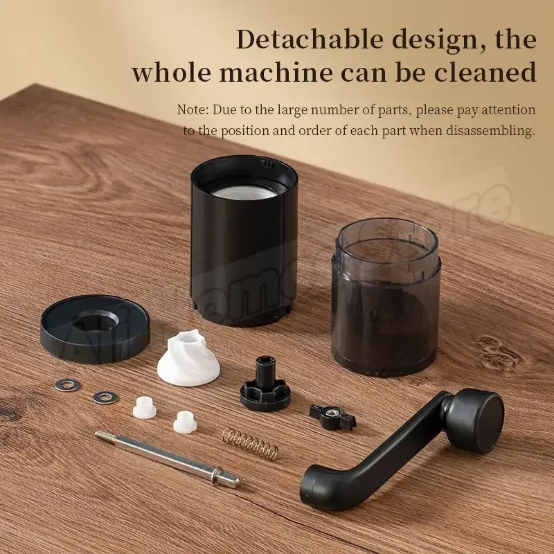 Manual Coffee Grinder with Ceramic Burr – Adjustable Hand Crank Bean Grinder for Home & Travel