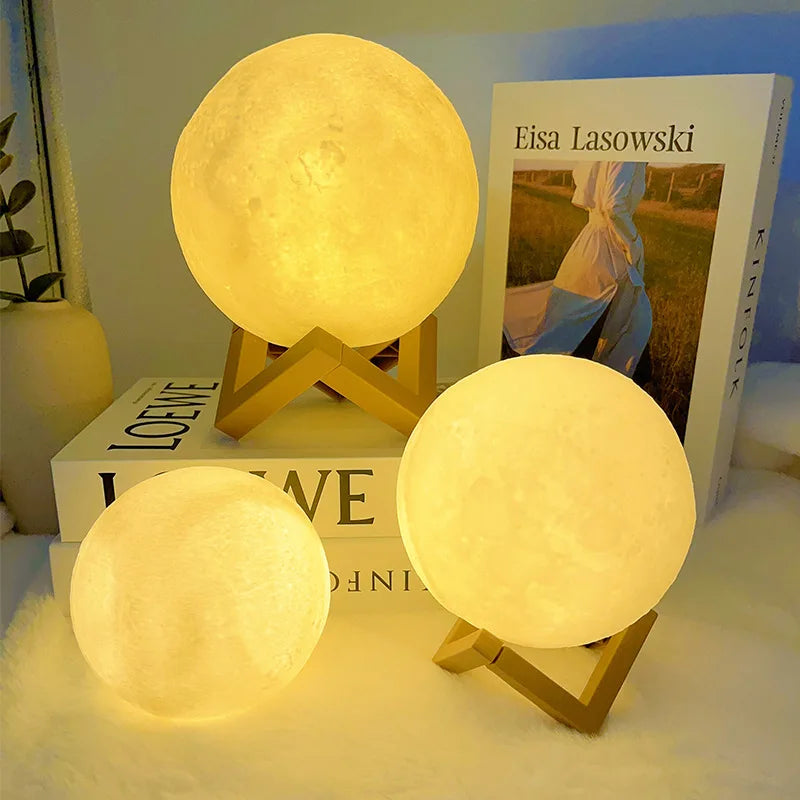 DIY Hand-Painted Moon Night Light – Children's Planet Lamp Kit for Parent-Child Activities & Kindergarten Crafts