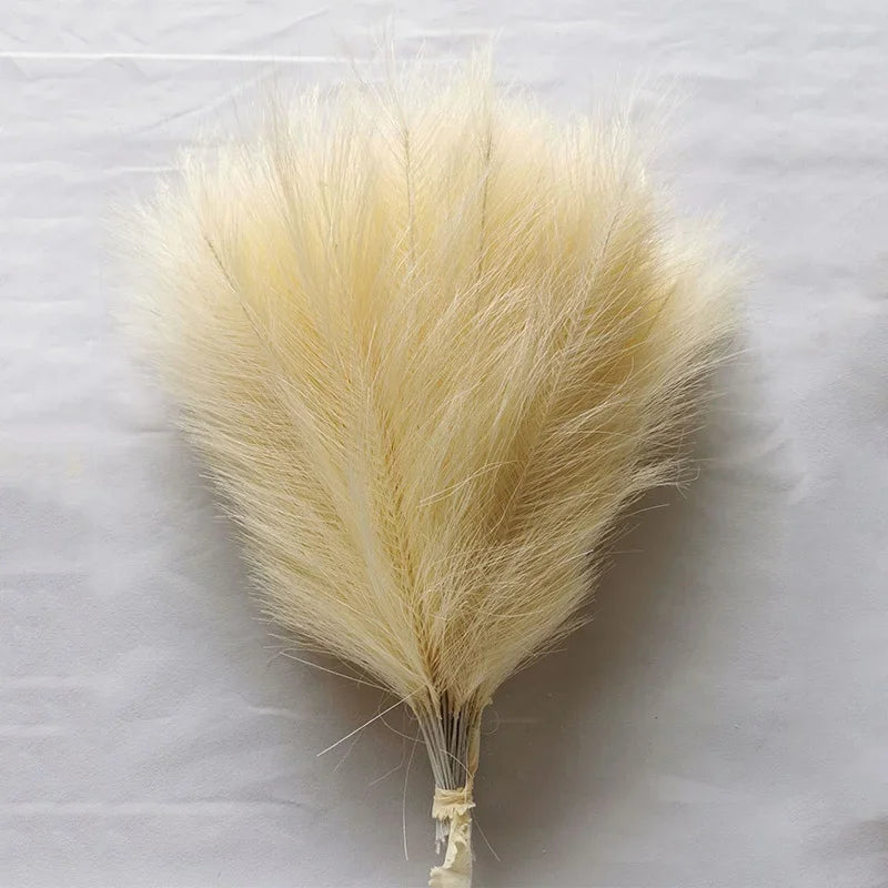 Artificial Pampas Grass Bouquet โ 10PCS Boho Reed Stems for Home Decor, Wedding & DIY Arrangements