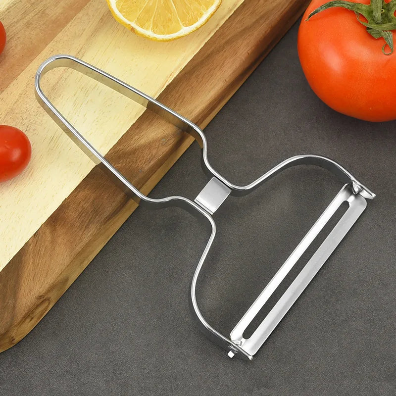 Stainless Steel Wide Mouth Vegetable & Fruit Peeler – Multi-Use Slicer for Cabbage, Salad & Potatoes
