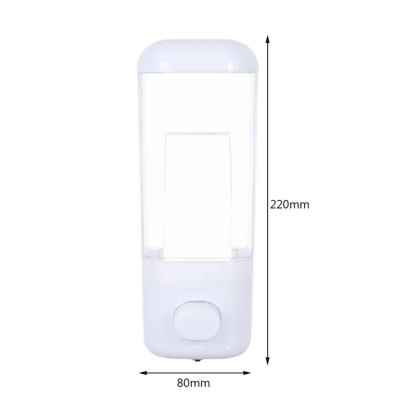 500ml Wall-Mounted Soap Dispenser – ABS Shower Shampoo & Lotion Container for Bathroom & Hotel Use