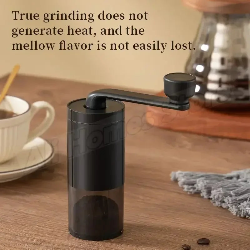 Manual Coffee Grinder with Ceramic Burr – Adjustable Hand Crank Bean Grinder for Home & Travel