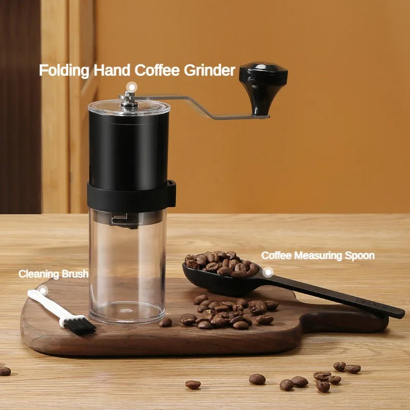 Manual Coffee Grinder with Ceramic Burr – Adjustable Hand Crank Bean Grinder for Home & Travel