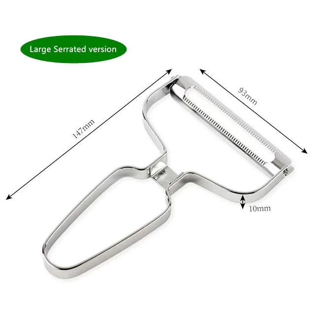 Stainless Steel Wide Mouth Vegetable & Fruit Peeler – Multi-Use Slicer for Cabbage, Salad & Potatoes