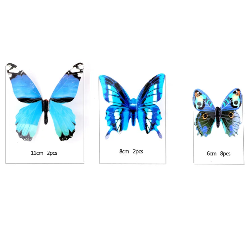 12PCS 3D Luminous Butterfly Wall Stickers – Glow-in-the-Dark DIY Decor for Bedroom, Living Room & Gifts
