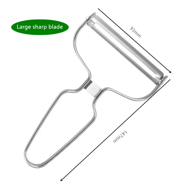 Stainless Steel Wide Mouth Vegetable & Fruit Peeler – Multi-Use Slicer for Cabbage, Salad & Potatoes