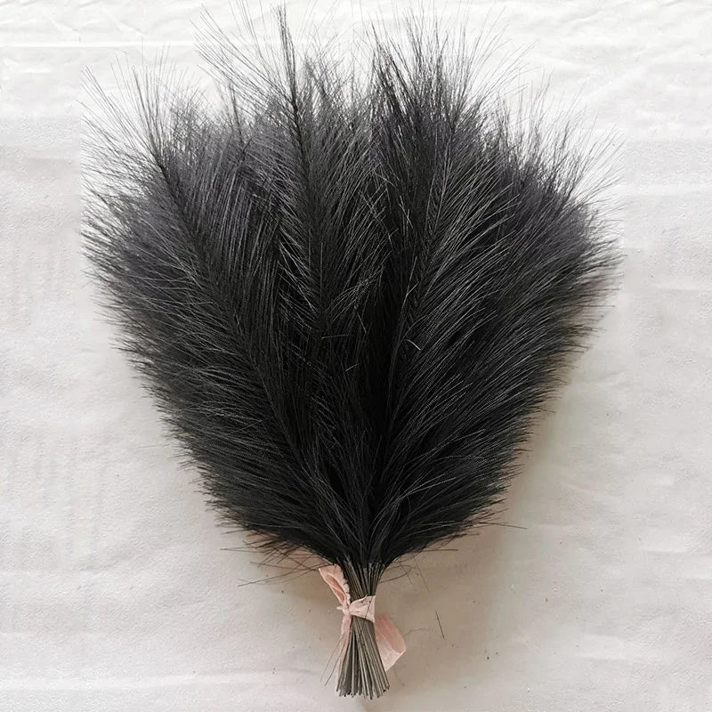Artificial Pampas Grass Bouquet โ 10PCS Boho Reed Stems for Home Decor, Wedding & DIY Arrangements
