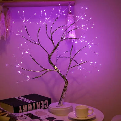 Mini LED Christmas Tree Night Light – Copper Wire Fairy Lamp for Kids’ Bedroom & Holiday Decor