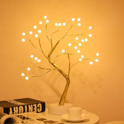 Mini LED Christmas Tree Night Light – Copper Wire Fairy Lamp for Kids’ Bedroom & Holiday Decor