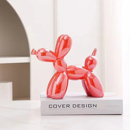 Balloon Dog Ceramic Sculpture – 11cm Abstract Figurine for Home & Office Decor