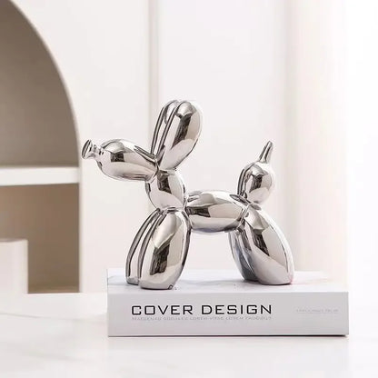 Balloon Dog Ceramic Sculpture – 11cm Abstract Figurine for Home & Office Decor