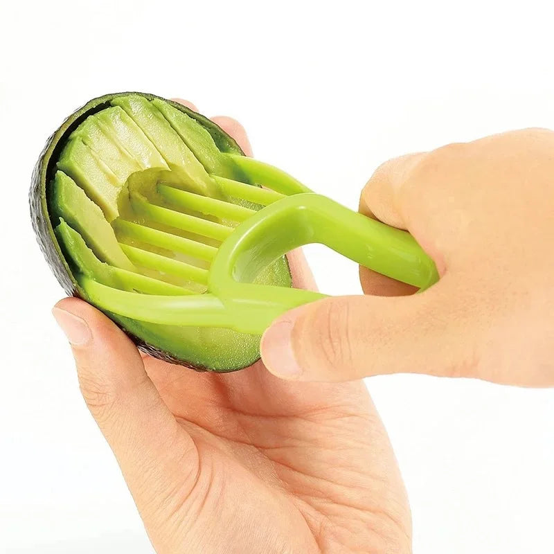3-in-1 Avocado Slicer & Pulp Separator – Corer, Peeler & Cutter Kitchen Tool