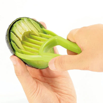 3-in-1 Avocado Slicer & Pulp Separator – Corer, Peeler & Cutter Kitchen Tool