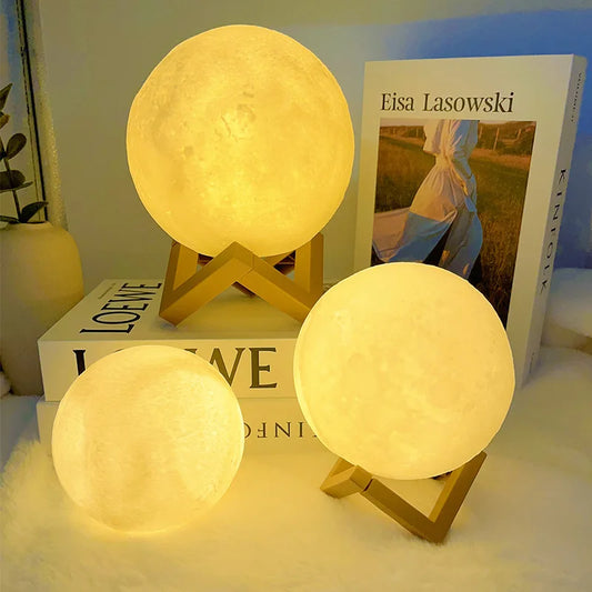 DIY Hand-Painted Moon Night Light – Children's Planet Lamp Kit for Parent-Child Activities & Kindergarten Crafts