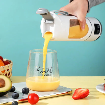 Mini Electric Portable Juicer Cup – 450ml Rechargeable Blender with Digital Display