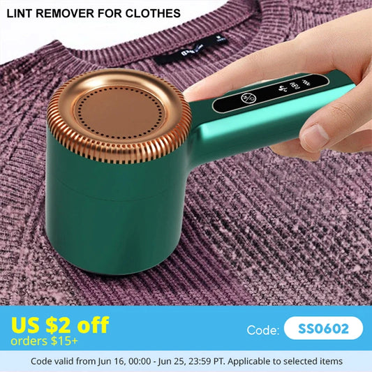 USB Rechargeable Lint Remover – Electric Fuzz & Hair Ball Trimmer for Clothes & Sweaters