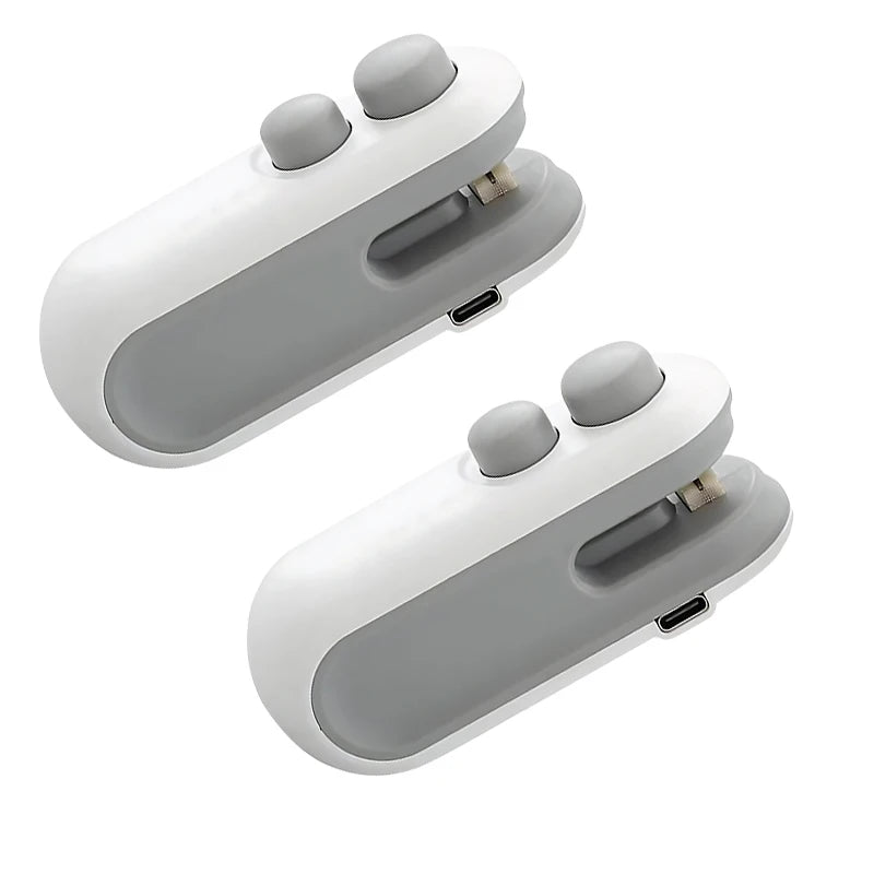 2-in-1 Mini Rechargeable Bag Sealer – Heat Sealer & Cutter with Magnetic Back for Snack Storage