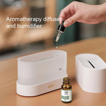 Kinscoter Ultrasonic Aroma Diffuser – Cool Mist Humidifier & LED Flame Lamp for Essential Oils