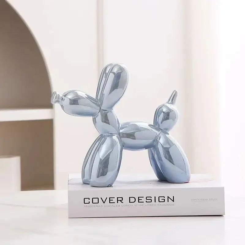 Balloon Dog Ceramic Sculpture – 11cm Abstract Figurine for Home & Office Decor