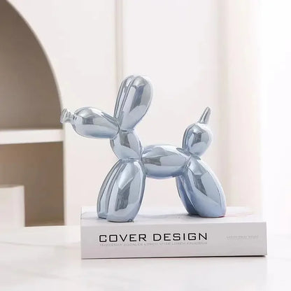 Balloon Dog Ceramic Sculpture – 11cm Abstract Figurine for Home & Office Decor