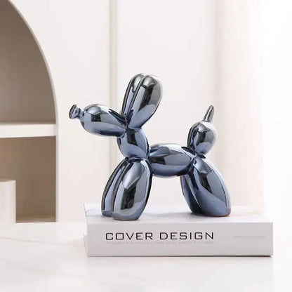 Balloon Dog Ceramic Sculpture – 11cm Abstract Figurine for Home & Office Decor