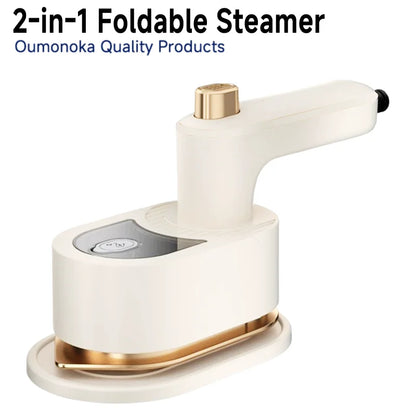 2-in-1 Handheld Garment Steamer & Iron – Portable Travel Ironing Machine for Clothes