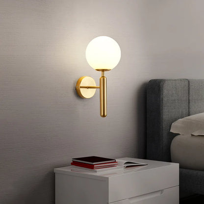 Modern Copper Wall Light – Indoor Bedside & Living Room Lamp for Home Decor