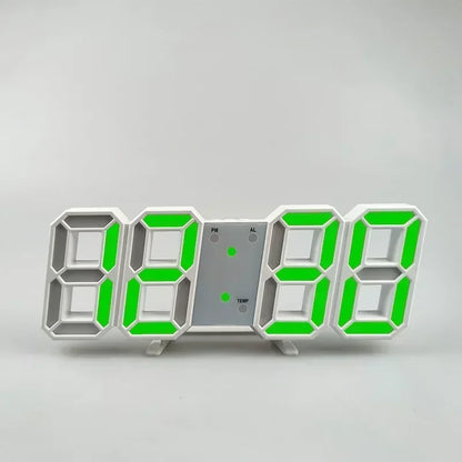 3D LED Digital Wall Clock – Time, Date & Temperature Display Alarm Clock for Home, Kitchen & Office