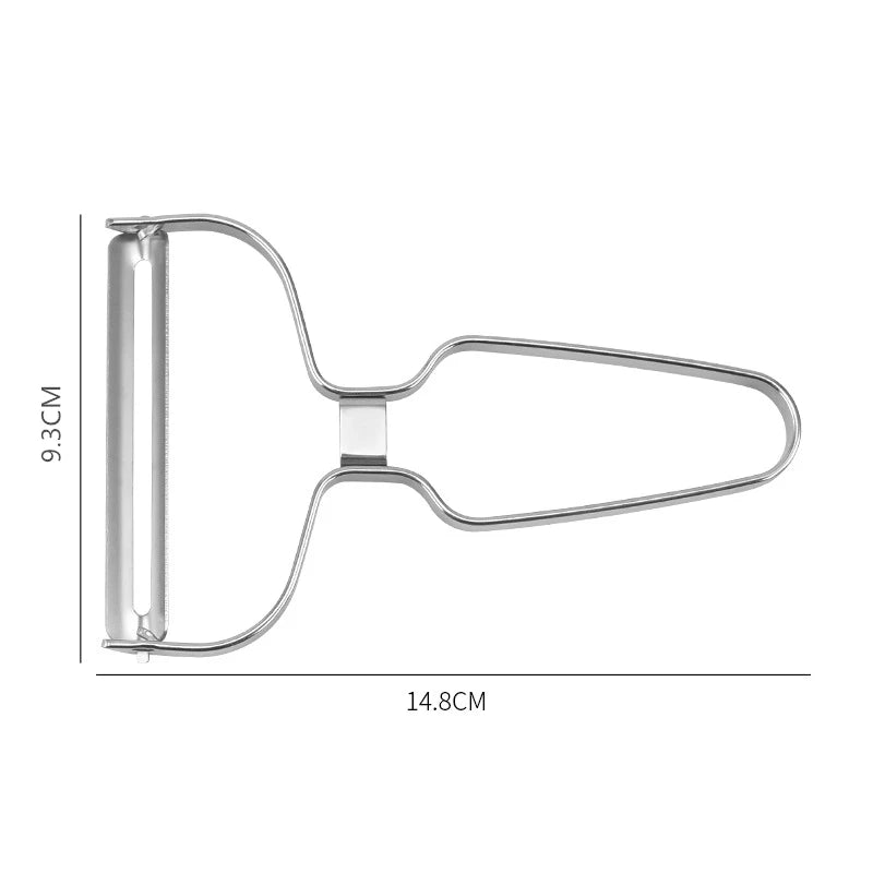 Stainless Steel Wide Mouth Vegetable & Fruit Peeler – Multi-Use Slicer for Cabbage, Salad & Potatoes