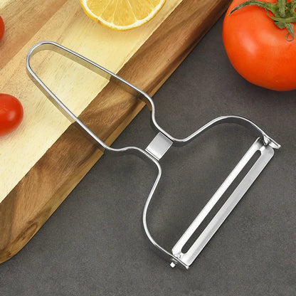 Stainless Steel Wide Mouth Vegetable & Fruit Peeler – Multi-Use Slicer for Cabbage, Salad & Potatoes