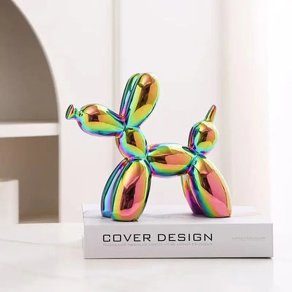 Balloon Dog Ceramic Sculpture – 11cm Abstract Figurine for Home & Office Decor