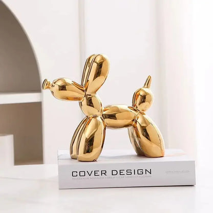 Balloon Dog Ceramic Sculpture – 11cm Abstract Figurine for Home & Office Decor