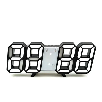 3D LED Digital Wall Clock – Time, Date & Temperature Display Alarm Clock for Home, Kitchen & Office
