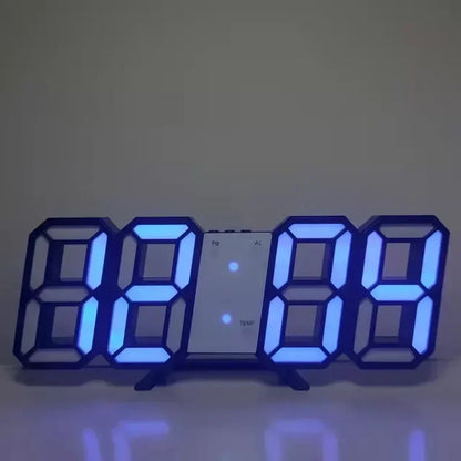 3D LED Digital Wall Clock – Time, Date & Temperature Display Alarm Clock for Home, Kitchen & Office