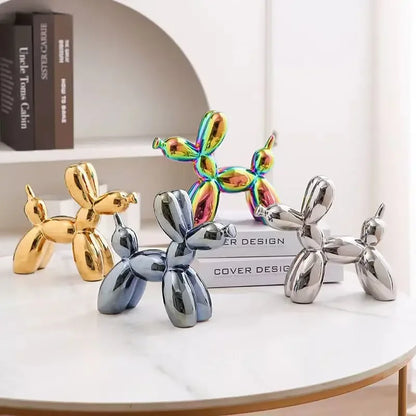 Balloon Dog Ceramic Sculpture – 11cm Abstract Figurine for Home & Office Decor