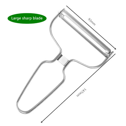 Stainless Steel Wide Mouth Vegetable & Fruit Peeler – Multi-Use Slicer for Cabbage, Salad & Potatoes