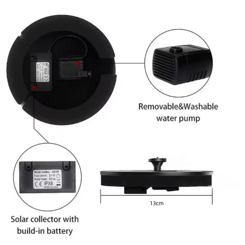 Solar Floating Water Fountain – Garden Bird Bath & Pond Pump for Patio Decor