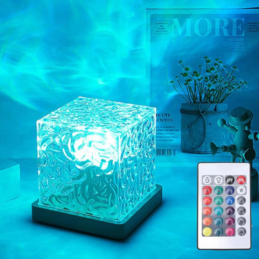 16-Color Ocean Wave Projector Light – Aurora Glow Night Lamp for Bedroom, Home, or Bar Decor