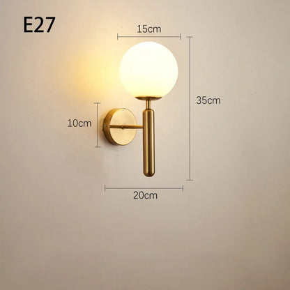 Modern Copper Wall Light – Indoor Bedside & Living Room Lamp for Home Decor
