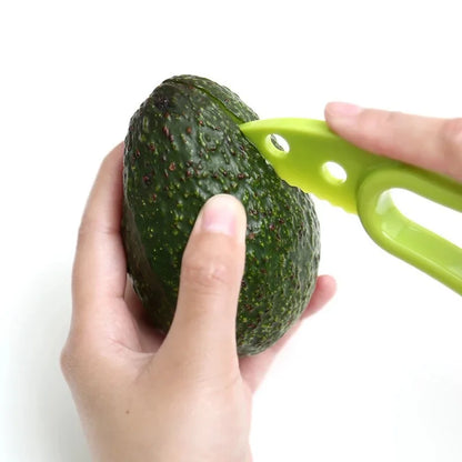 3-in-1 Avocado Slicer & Pulp Separator – Corer, Peeler & Cutter Kitchen Tool