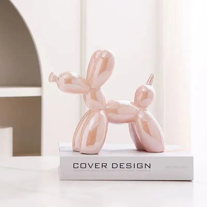 Balloon Dog Ceramic Sculpture – 11cm Abstract Figurine for Home & Office Decor